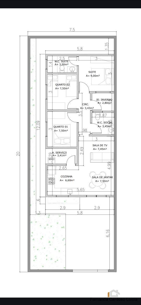 Casa, 3 quartos, 68 m² - Foto 17
